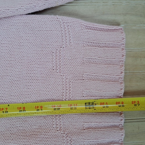 Croft & Barrow Soft Powder Pink Floral Knit Sweater Pullover Mock Neck - Picture 5 of 11